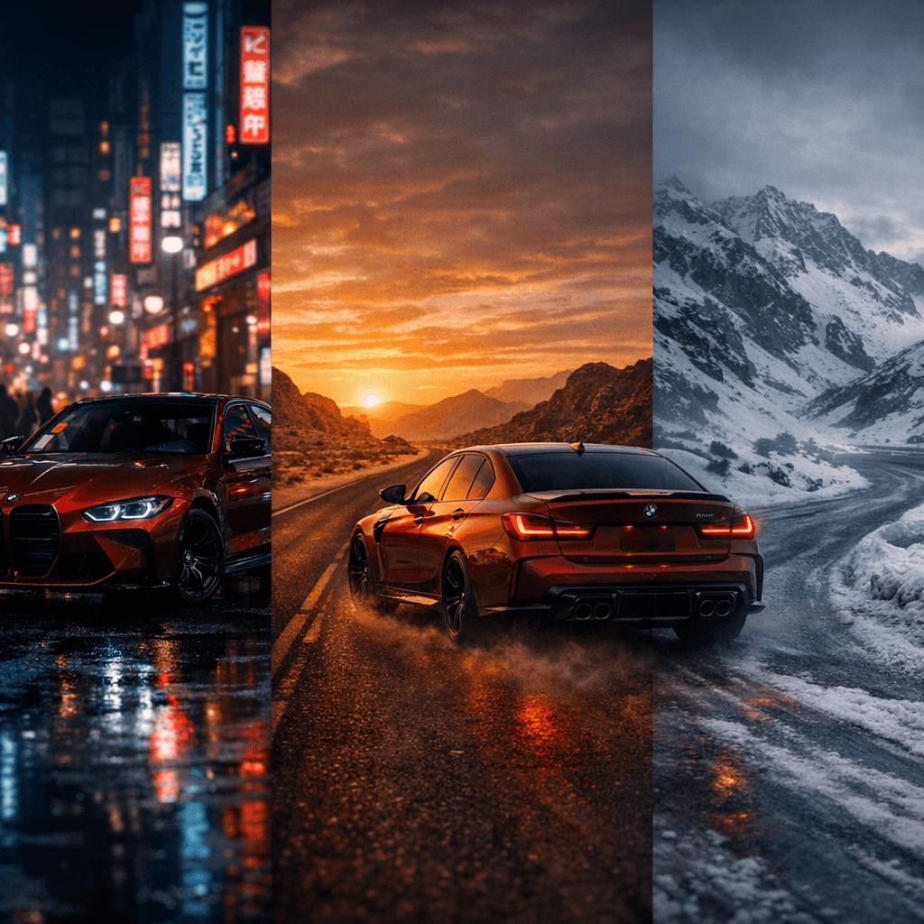 Location selection for automotive scenes